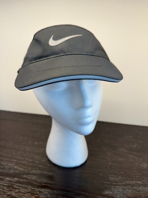 Nike Golf Hat Mens Medium Black Tailwind Dri-Fit Visor Tennis Pickleball Hike