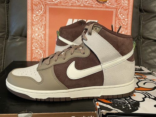 Nike Dunk High Light Chocolate Sail Khaki Men's Size 9.5 | eBay