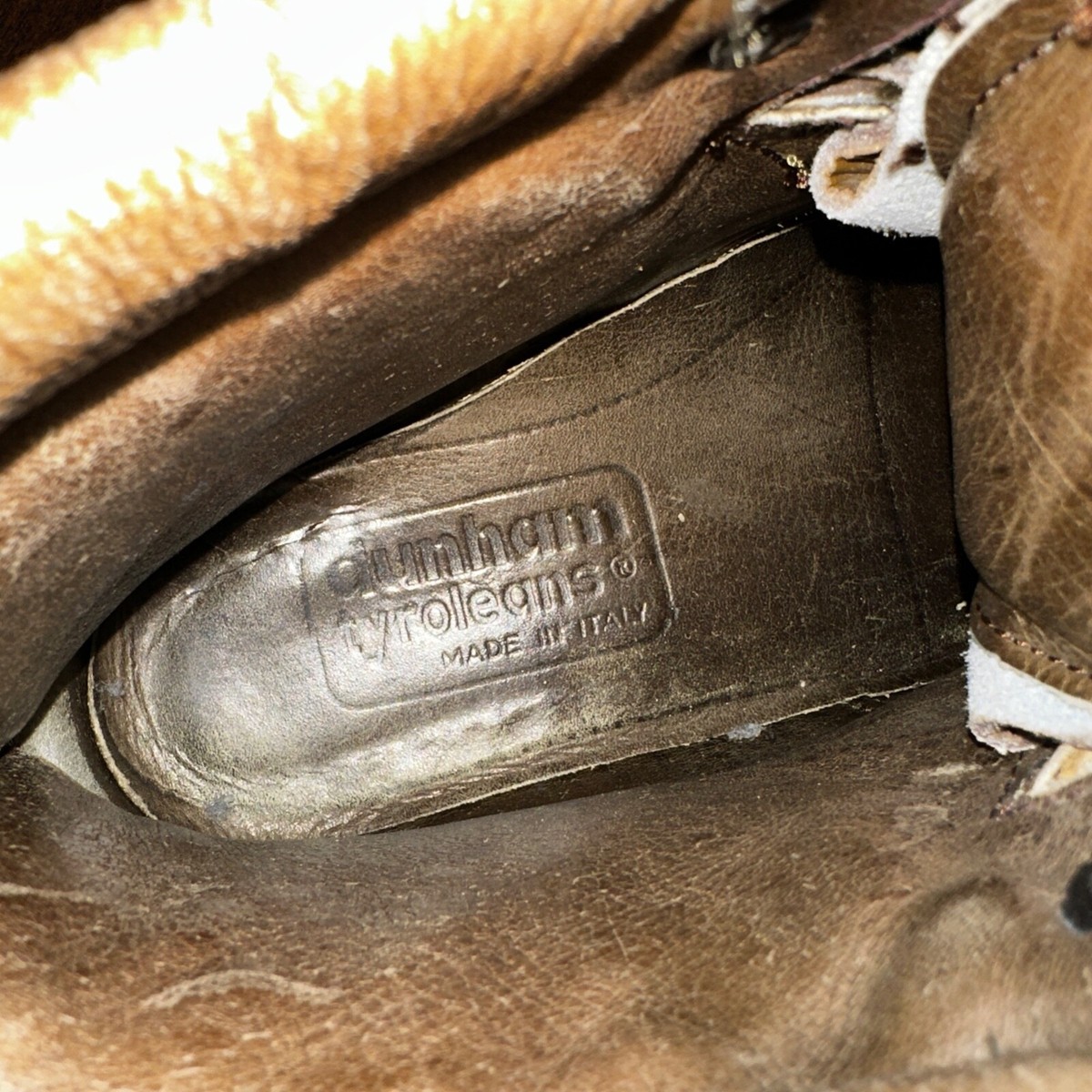 Vtg Dunham\'s Tyroleans Made in Italy Leather XC Ski Boot Men Rubber Pirelli Sole VTG Dunham Men main image 4