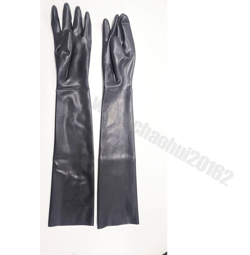 Luvas longas 100% látex puro látex 3D Moudl Opera moldadas em borracha sem costura - Imagem 2 de 4