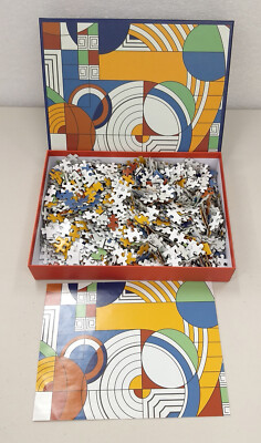 Frank Lloyd Wright Jigsaw Puzzle ~ HOFFMAN HOUSE RUG DESIGN ~ 1000+ Pcs COMPLETE