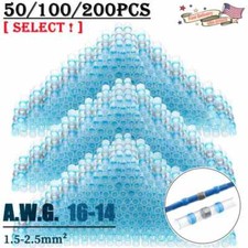 200x Seal Solder Sleeve Butt Terminals 16-14 AWG Heat Shrink Wire Connectors US