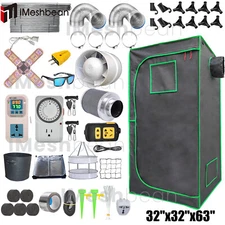 Complete Grow Tent Kit w/LED Full Spectrum Grow Light+Air Filter Kit+Duct Fan
