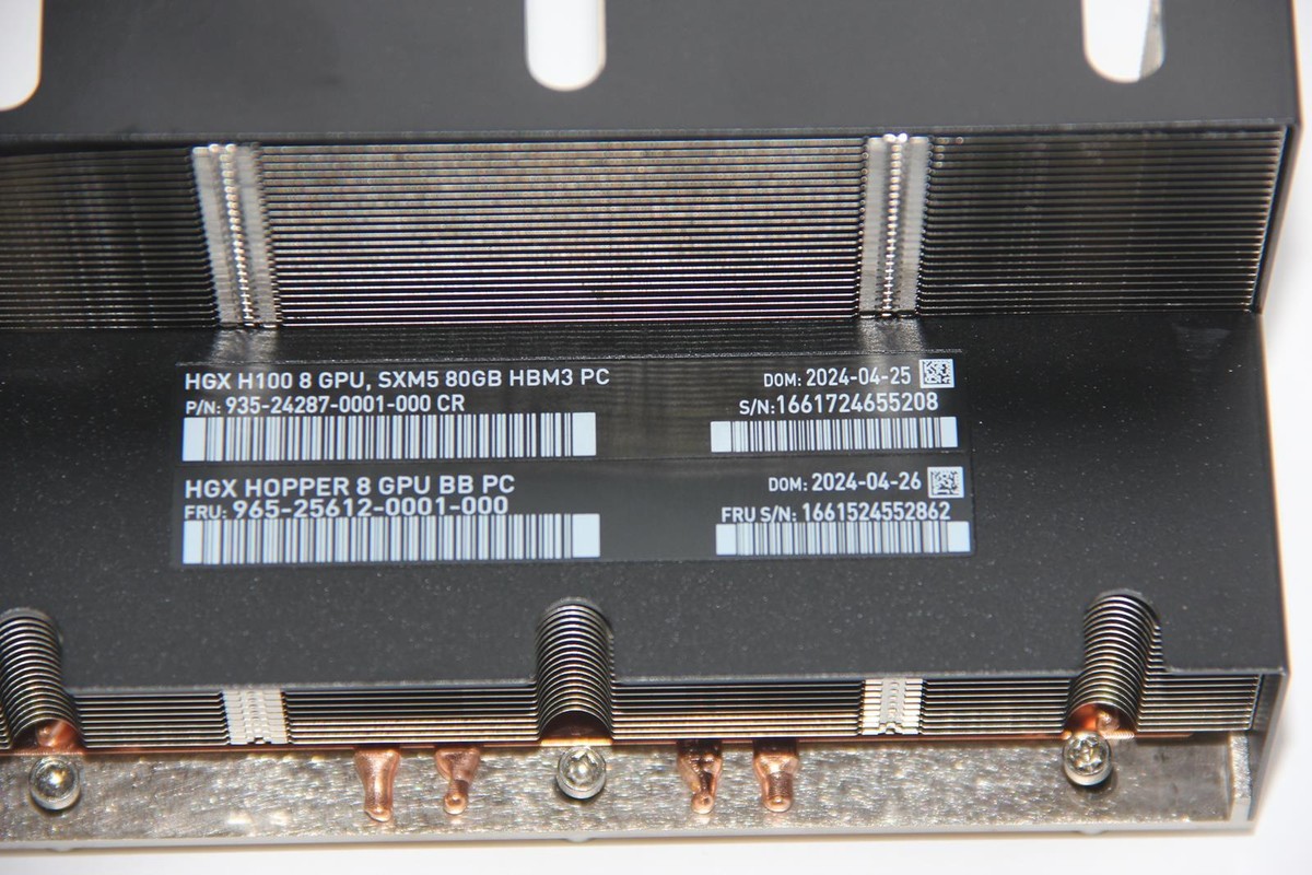 NVIDIA HGX H100 8 GPU SXM5 HEATSINK 935-24287-0001-000 CR 965