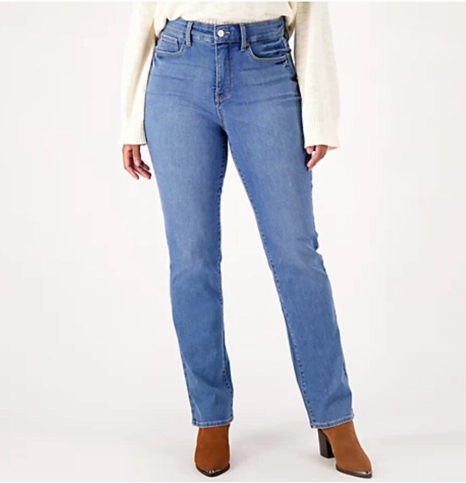 NYDJ Curve Shaper Marilyn Straight Jeans- Lovesick 16P A520769