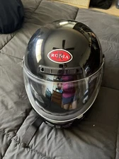 Rodia Black Motorcycle Helmet Size Small