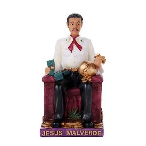 Pacific Giftware 6.5 Inch Jesus Malverde Folklore Statue Sinaloa Religious Figu