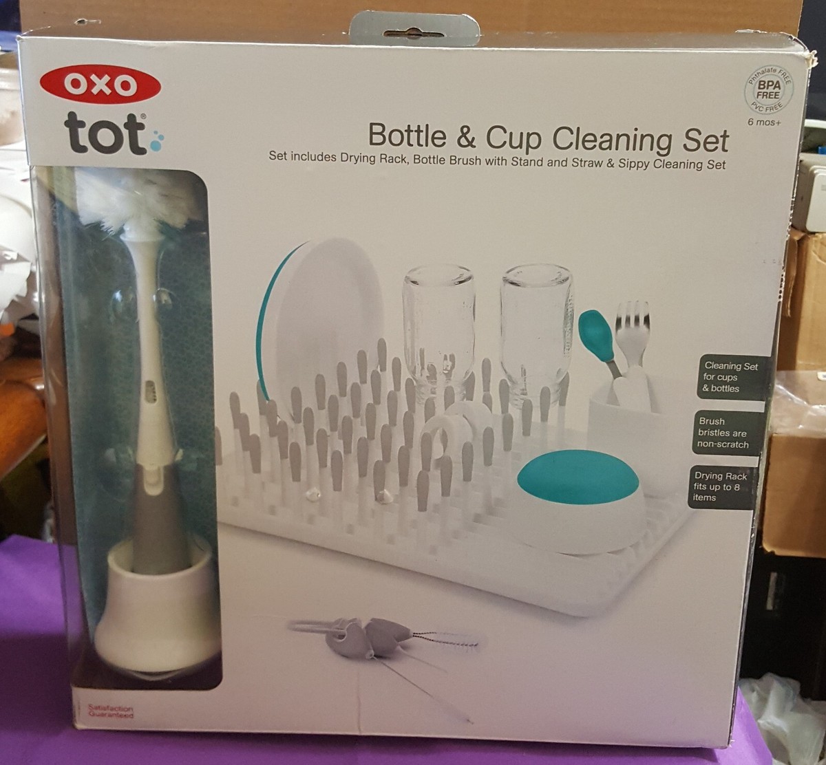 Oxo Tot Bottle Cup Cleaning Set with Drying Bottle Brush
