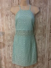 Cals JRS Sexy Lacey Lined Dress Party Sz M Adj Straps Blue