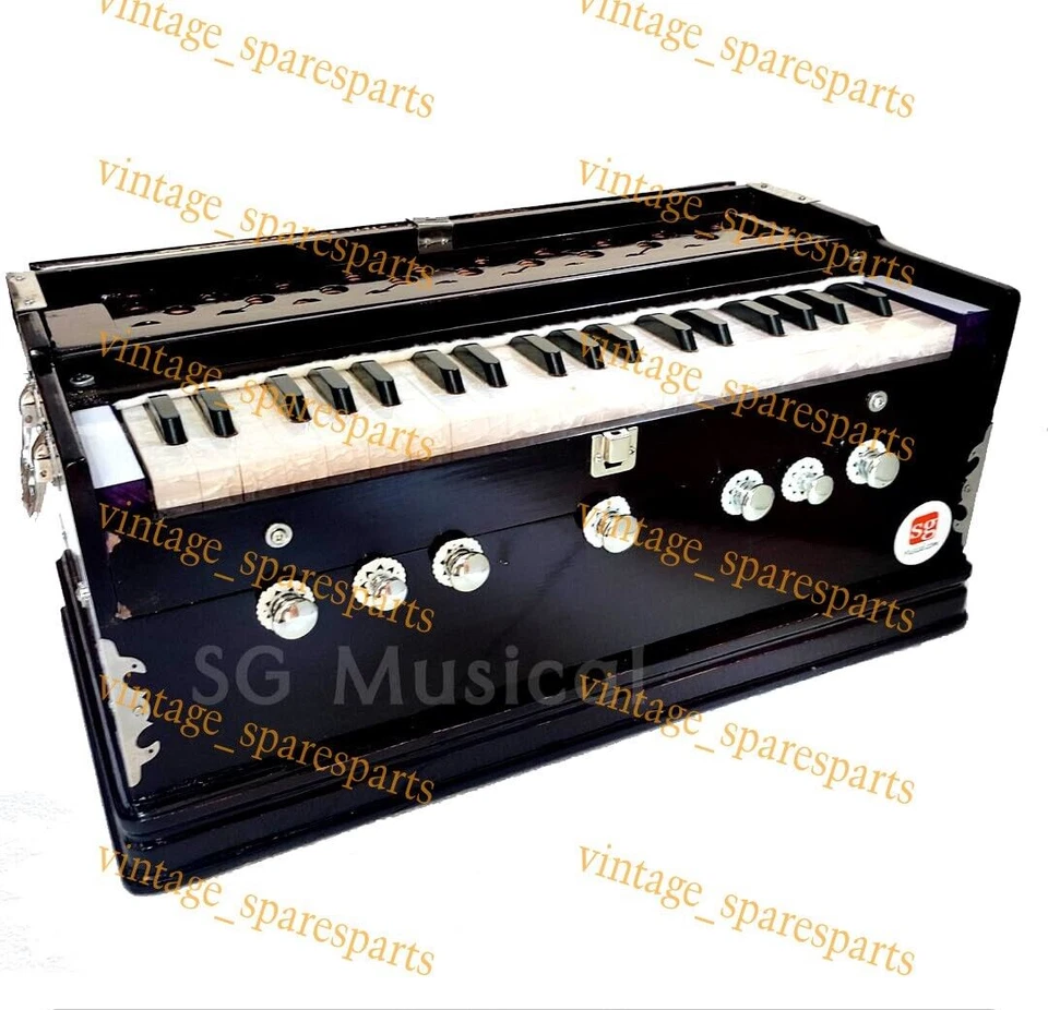 MUSICAL HARMONIUM OCTAVES~7 STOPS~DOUBLE REEDS~39 KEYS~DOUBLE FOLD BELLOW~440 HZ - Image 2 of 4