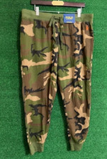 Men's Polo Ralph Lauren Green Camo Jersey Cotton Sleep Jogger Pants Size M
