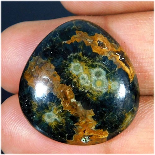 Cabochon Océan Jaspe Naturel 37 Carats - Ovale 41x23mm, Inde, Qualité Supérieure Non Traité - Pour Bijoux Créatifs