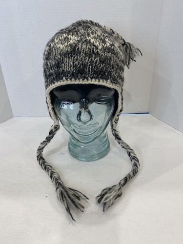 Wool Beanie Hat Pilot Ski Cap w 