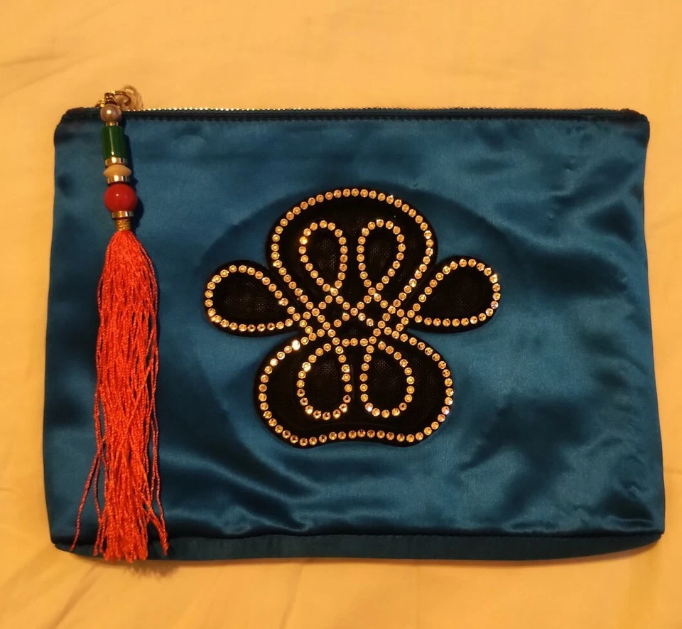 СЕВЕРО-ЗАПАДНЫЕ ТЕРРИТОРИИ ШАРЛОТТА ОЛИМПИЯ ЧАЙНА-ТАУН СУМКА НА МОЛНИИ ВЕЧЕРНИЙ КЛАТЧ ЛАЗУРНО-ГОЛУБОЙ - Изображение 4 из 4