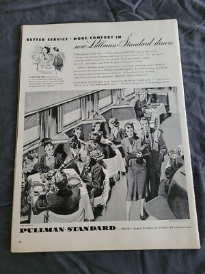 VTG 1947 Orig Magazine Ad PULLMAN Standard Train Better Service More Comfort