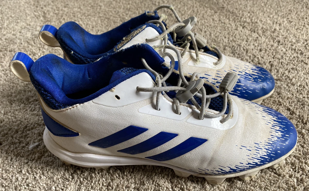 Adidas Royal Blue White Youth 4.5 Baseball Cleats