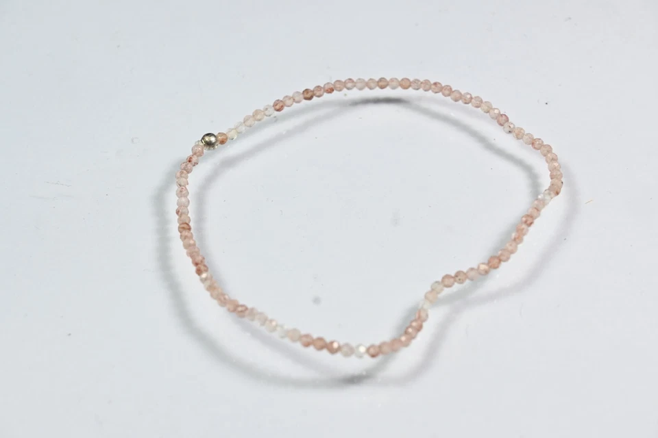 Pulseiras elásticas com miçangas redondas facetadas pedra preciosa natural A++ 6-8"" - Imagem 2 de 4