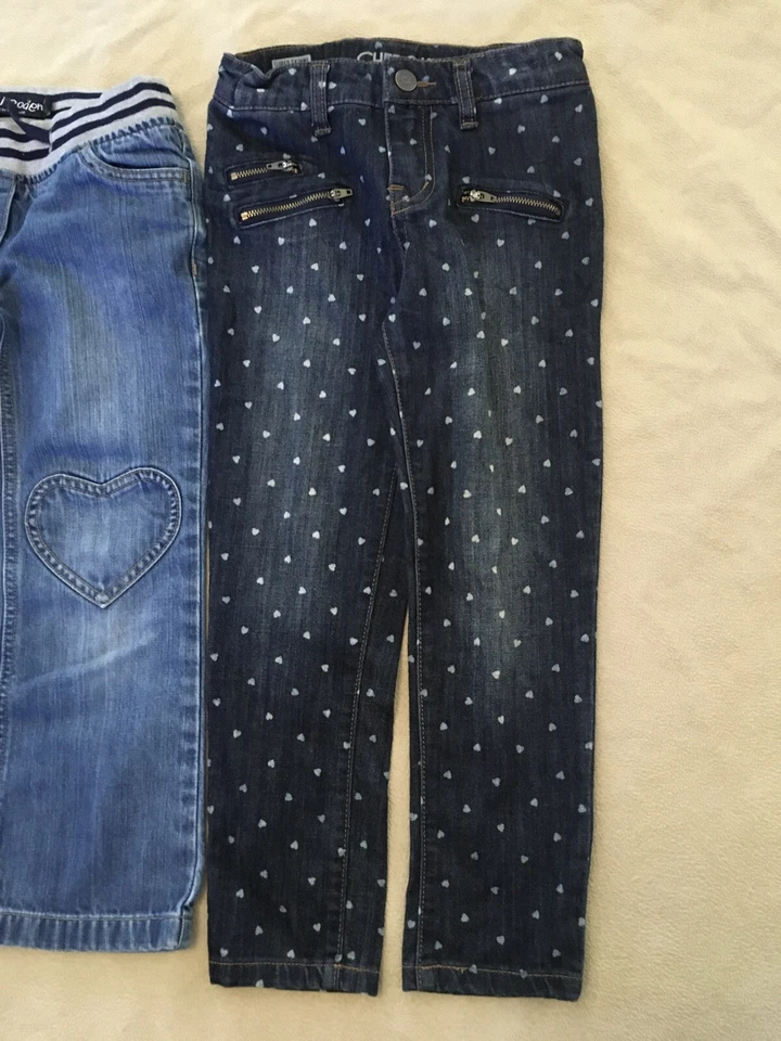 Lote de 6 parches de corazones Mini Boden Annie Cherokee súper lindos de Jeans para niñas Foto 2 de 4