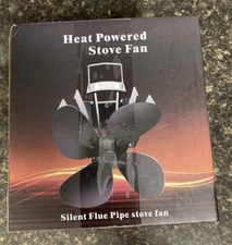 4-Blade Fan Heat Powered Stove Fan 