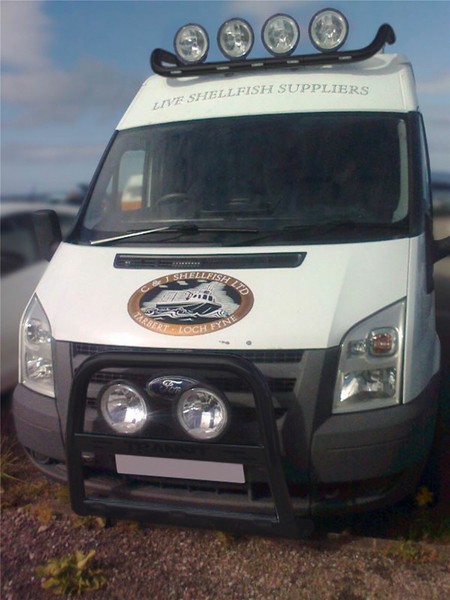 Bull Bar FüR Ford Transit MK7 2007-2014 Nudge Chin A-Bar Schwarz 63Mm Edelstahl-image