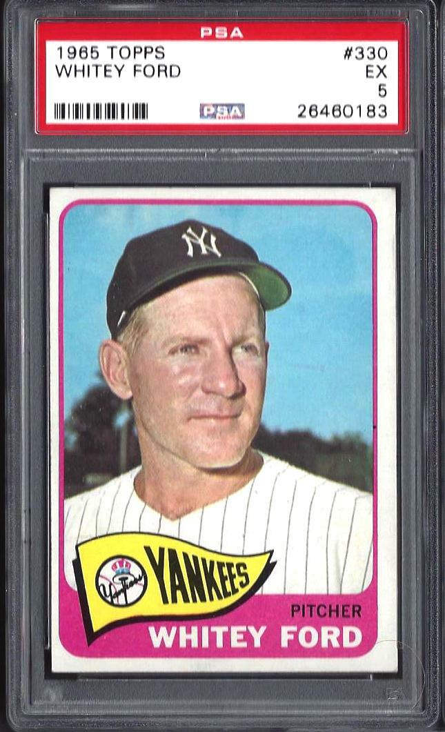 1965 Topps Whitey Ford #330 PSA  5 EX +