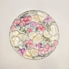 Vintage Indiana Glass Rainbow Garden Serving Dish Tray Platter 13"