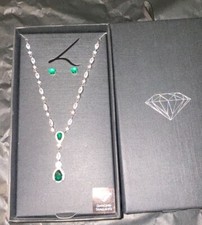 jewelry sets for women Bright green Emerald set