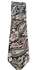 New with tag J.C. Penney's Stafford Men's Necktie  100% Silk Multicolor Paisley