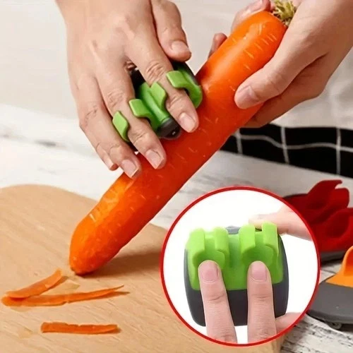Finger Peeler for Vegetables - Finger Grip Palm Peeler with Sharp Double-Sided