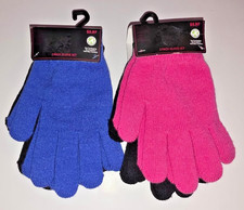 4 pairs Gloves 2 Black, 1 Pink, 1 Blue, One Size Fits Most- Stretchy- Brand New