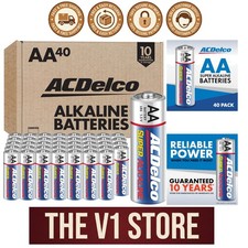 40 AA Super Alkaline Batteries by ACDelco - Reliable, Eco-Friendly Power 0.40 per gallon