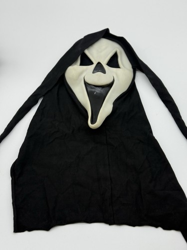 VINTAGE 90s Fun World Fearsome Faces Scream Mask "Happy Ghost" Glows in Dark - Bild 4 von 20