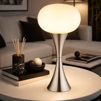 Tischleuchte Tischlampe Schlafzimmerleuchte Beistelllampe Glas Opal H 36,9 Cm