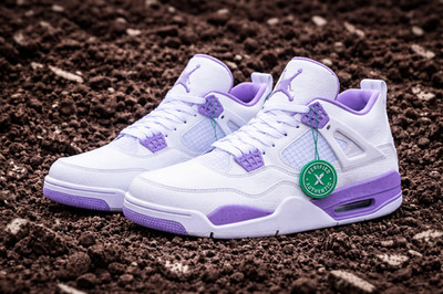 Jordan 4 White Purple Oreo Women's Size US 5.5-11