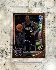 DeMar DeRozan 2025 Bowman Chrome Orange Reptilian Refractor /25 Kings SSP BCV127