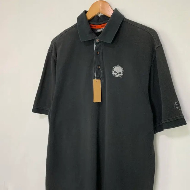 Harley-Davidson Skull Patch Print Short Sleeve T-Shirt Men L