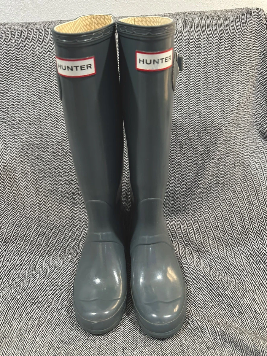 美品　希少HUNTER ORIGINAL GLOSS TALL グレー　レア色 Hunter Gray Women's Rain Boot for sale | eBay