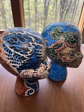 2 Painted Female Mannequin Heads