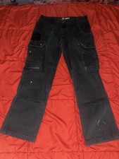 Carhartt Relaxed Fit Ripstop Cargo Utility Black Work Pants 34x30