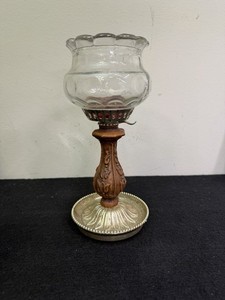 Vintage Dilly  Candlestick Resin Wood Candle Holder