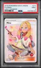 2018 POKEMON SUN & MOON LOST THUNDER #211 FULL ART/MINA PSA 9 on eBay