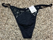 Auden Black Thong. Size: Large.