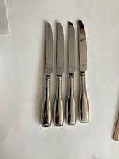 Four (4)  FORTESSA 18/10 Stainless Steel Flatware Dinner Knives 9 7/8”