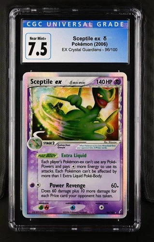 Sceptile Ex δ Holo Ex Crystal Guardians 96/100 NM CGC 7.5