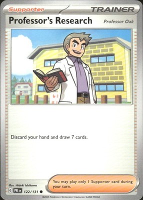 Professor's Research [Professor Oak] 122/131 Prismatic Evolutions Pokemon NM