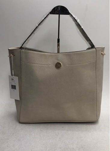 Jessica Moore Sand WTT Pebbled Shoulder Tote Bag Gold Hardware NWT - Picture 1 of 4