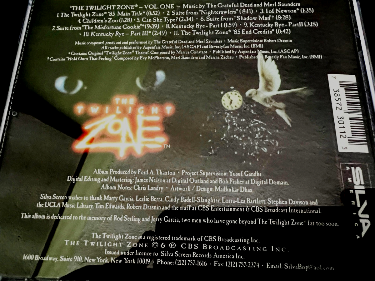 The Twilight Zone TV Series Soundtrack CD Grateful Dead & Merl 