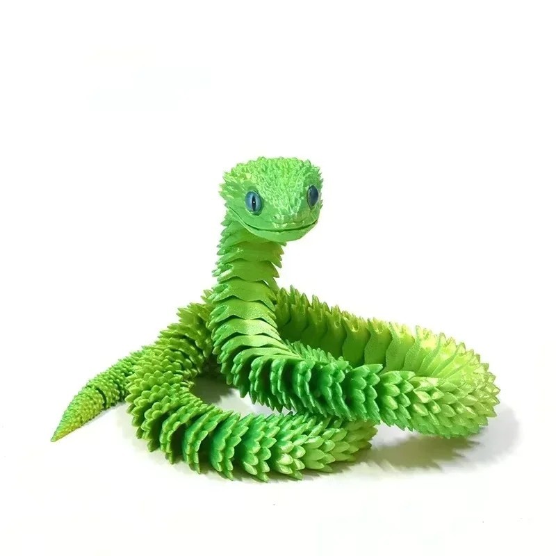 30/45/60cm 3D Printed Snake Toy Realistic Animal Simulation Model ...