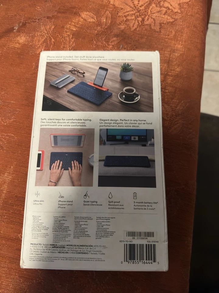 Logitech Keys To Go Portable Wireless Bluetooth Keyboard For iOS (iPad, iPhone) - Image 2 of 4