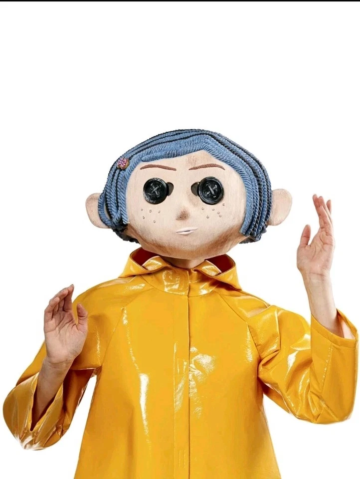 Coraline Adult Deluxe Overhead Doll Mask, Latex. - Image 2 of 4